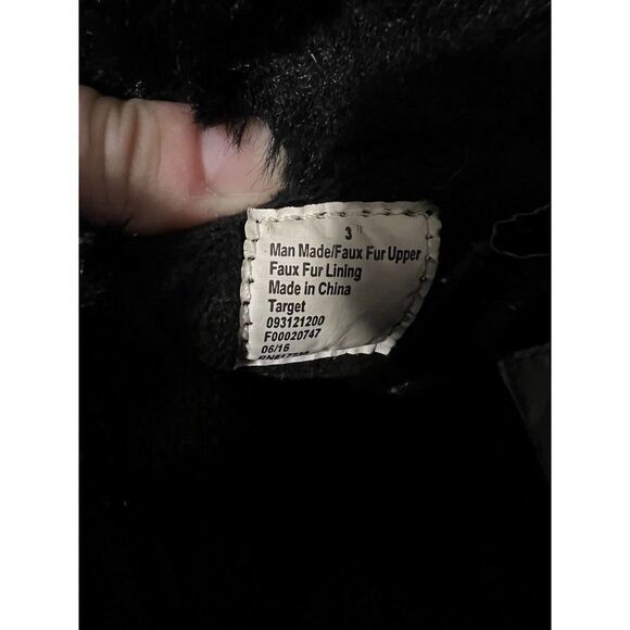 Cat & Jack Girls' Nicole Zipper Black Winter Snow Boots - Picture 8 of 8